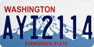 WA license plate AYI2114