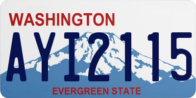WA license plate AYI2115