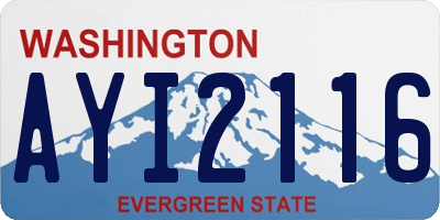 WA license plate AYI2116