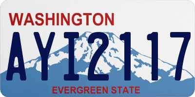 WA license plate AYI2117