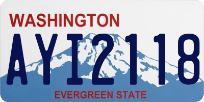 WA license plate AYI2118