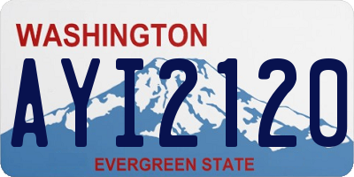 WA license plate AYI2120