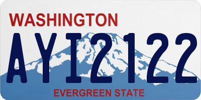 WA license plate AYI2122
