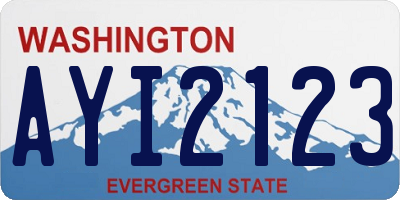 WA license plate AYI2123