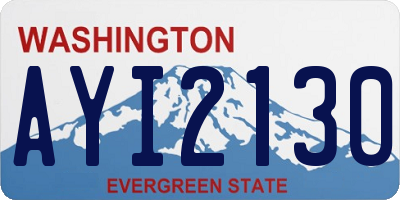WA license plate AYI2130
