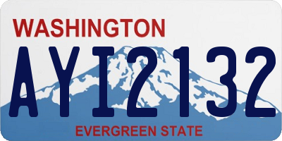 WA license plate AYI2132