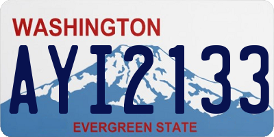 WA license plate AYI2133