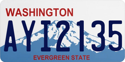 WA license plate AYI2135