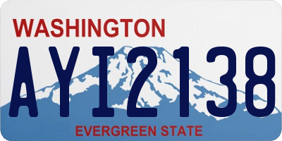WA license plate AYI2138
