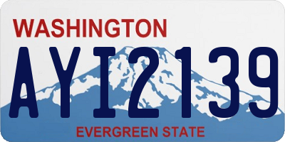WA license plate AYI2139