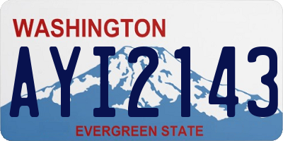 WA license plate AYI2143