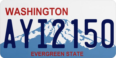 WA license plate AYI2150