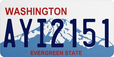 WA license plate AYI2151