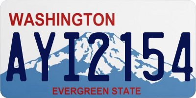 WA license plate AYI2154