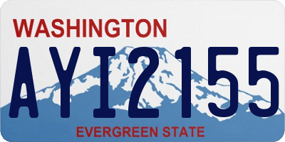 WA license plate AYI2155