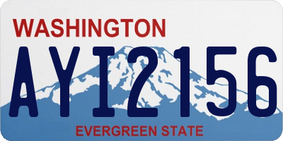 WA license plate AYI2156