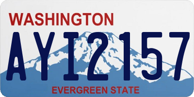 WA license plate AYI2157