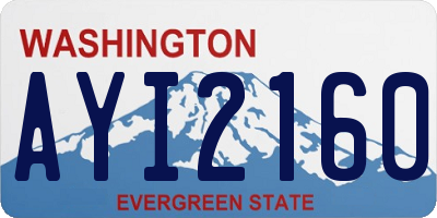 WA license plate AYI2160
