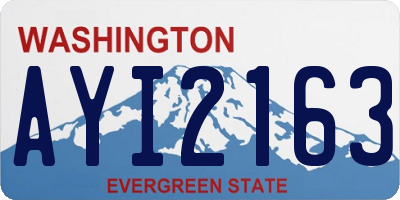 WA license plate AYI2163