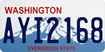 WA license plate AYI2168