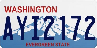 WA license plate AYI2172