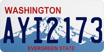 WA license plate AYI2173