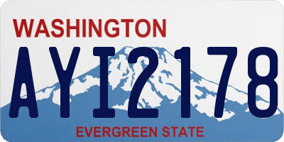 WA license plate AYI2178