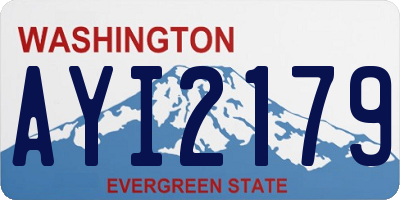 WA license plate AYI2179