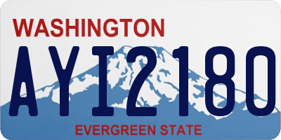 WA license plate AYI2180