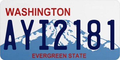 WA license plate AYI2181