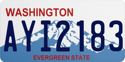 WA license plate AYI2183