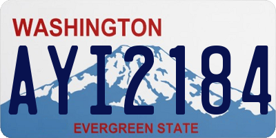 WA license plate AYI2184