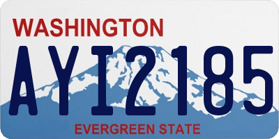 WA license plate AYI2185