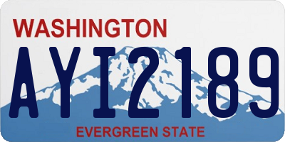 WA license plate AYI2189