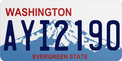 WA license plate AYI2190