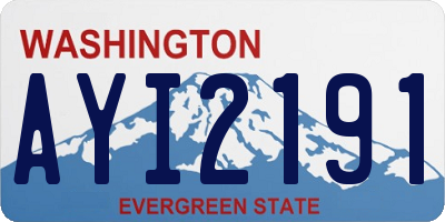 WA license plate AYI2191