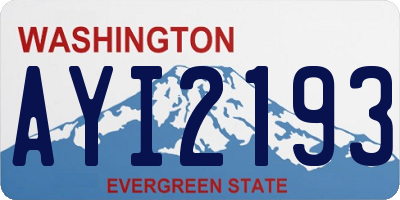 WA license plate AYI2193