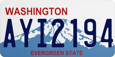WA license plate AYI2194