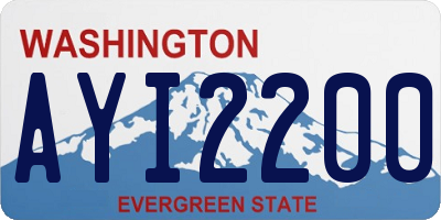 WA license plate AYI2200
