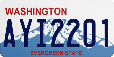 WA license plate AYI2201