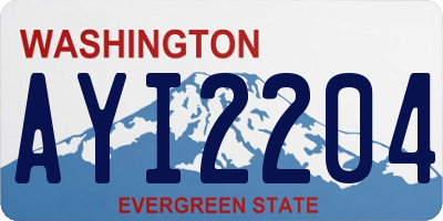 WA license plate AYI2204