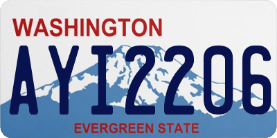 WA license plate AYI2206