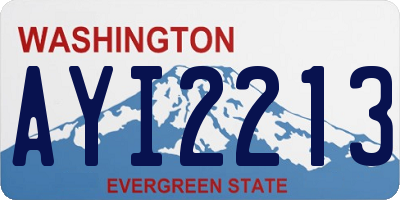 WA license plate AYI2213