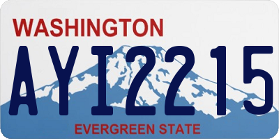 WA license plate AYI2215
