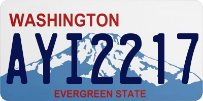 WA license plate AYI2217