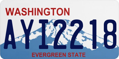 WA license plate AYI2218