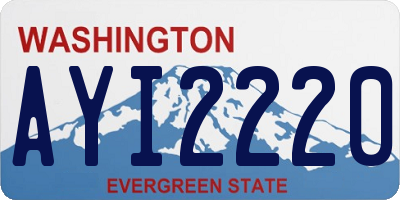 WA license plate AYI2220
