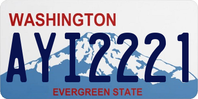 WA license plate AYI2221