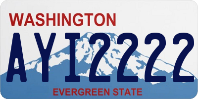 WA license plate AYI2222