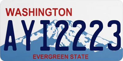 WA license plate AYI2223